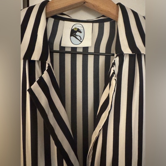 Sleeper party pajamas Phoenix Striped Set with Bow Details - M - like new - Picture 5 of 9